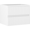 Mexen Rivel Badezimmer-Unterschrank 60 cm, 2 Schubladen, geriffelt, weiß matt - 91A20-06047-2-BFF01