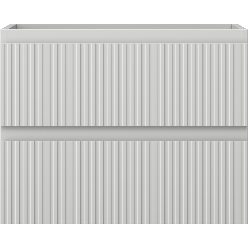 Mexen Rivel Badezimmerschrank unter dem Waschbecken 60 cm, 2 Schubladen, geriffelt, grau matt - 91A20-06047-2-BFF62