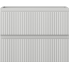Mexen Rivel Badezimmerschrank unter dem Waschbecken 60 cm, 2 Schubladen, geriffelt, grau matt - 91A20-06047-2-BFF62