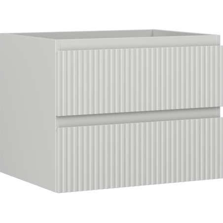 Mexen Rivel Badezimmerschrank unter dem Waschbecken 60 cm, 2 Schubladen, geriffelt, grau matt - 91A20-06047-2-BFF62