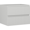 Mexen Rivel Badezimmerschrank unter dem Waschbecken 60 cm, 2 Schubladen, geriffelt, grau matt - 91A20-06047-2-BFF62