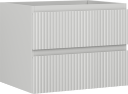 Mexen Rivel Badezimmerschrank unter dem Waschbecken 60 cm, 2 Schubladen, geriffelt, grau matt - 91A20-06047-2-BFF62