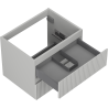 Mexen Rivel Badezimmerschrank unter dem Waschbecken 60 cm, 2 Schubladen, geriffelt, grau matt - 91A20-06047-2-BFF62