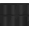 Mexen Rivel Badezimmerschrank 60 cm, 2 Schubladen, gerillt, Schwarz Matt - 91A20-06047-2-BFF71