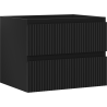 Mexen Rivel Badezimmerschrank 60 cm, 2 Schubladen, gerillt, Schwarz Matt - 91A20-06047-2-BFF71