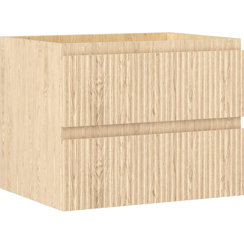 Mexen Rivel Badezimmer-Unterschrank 60 cm, 2 Schubladen, gerillt, Eiche - 91A20-06047-2-BFF81