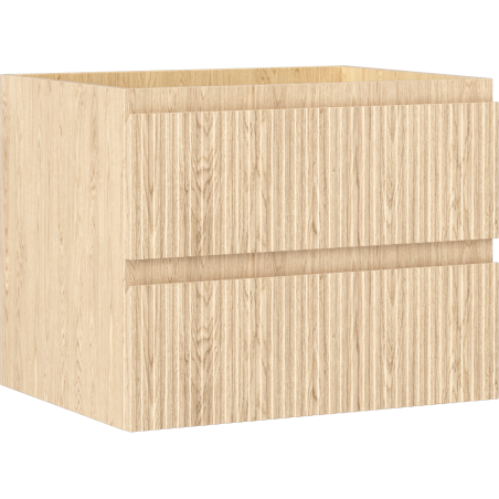 Mexen Rivel Badezimmer-Unterschrank 60 cm, 2 Schubladen, gerillt, Eiche - 91A20-06047-2-BFF81