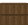 Mexen Rivel Badezimmerschrank für Waschbecken 60 cm, 2 Schubladen, gerillt, Nuss - 91A20-06047-2-BFF86