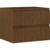Mexen Rivel Badezimmerschrank für Waschbecken 60 cm, 2 Schubladen, gerillt, Nuss - 91A20-06047-2-BFF86