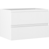Mexen Rivel Badezimmerschrank für Waschbecken 70 cm, 2 Schubladen, geriffelt, weiß matt - 91A20-07047-2-BFF01