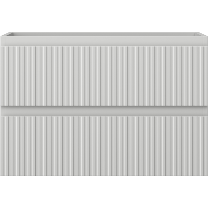Mexen Rivel Badezimmerunterschrank 70 cm, 2 Schubladen, geriffelt, grau matt - 91A20-07047-2-BFF62