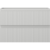 Mexen Rivel Badezimmerunterschrank 70 cm, 2 Schubladen, geriffelt, grau matt - 91A20-07047-2-BFF62