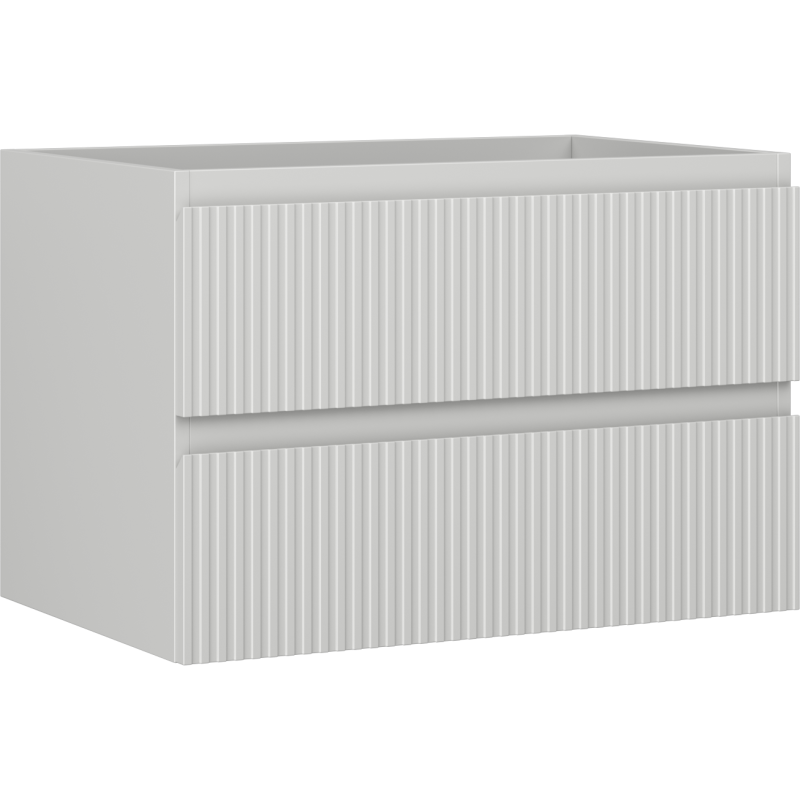 Mexen Rivel Badezimmerunterschrank 70 cm, 2 Schubladen, geriffelt, grau matt - 91A20-07047-2-BFF62