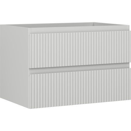 Mexen Rivel Badezimmerunterschrank 70 cm, 2 Schubladen, geriffelt, grau matt - 91A20-07047-2-BFF62