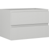 Mexen Rivel Badezimmerunterschrank 70 cm, 2 Schubladen, geriffelt, grau matt - 91A20-07047-2-BFF62