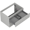 Mexen Rivel Badezimmerunterschrank 70 cm, 2 Schubladen, geriffelt, grau matt - 91A20-07047-2-BFF62