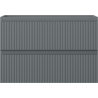 Mexen Rivel Badezimmer-Unterschrank 70 cm, 2 Schubladen, geriffelt, matt Graphit - 91A20-07047-2-BFF66