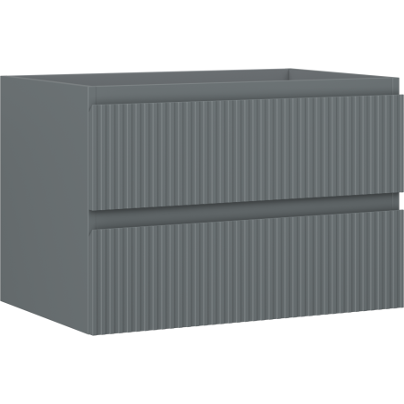 Mexen Rivel Badezimmer-Unterschrank 70 cm, 2 Schubladen, geriffelt, matt Graphit - 91A20-07047-2-BFF66