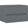Mexen Rivel Badezimmer-Unterschrank 70 cm, 2 Schubladen, geriffelt, matt Graphit - 91A20-07047-2-BFF66