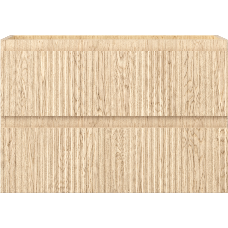 Mexen Rivel Badezimmer-Unterschrank 70 cm, 2 Schubladen, geriffelt, Eiche - 91A20-07047-2-BFF81