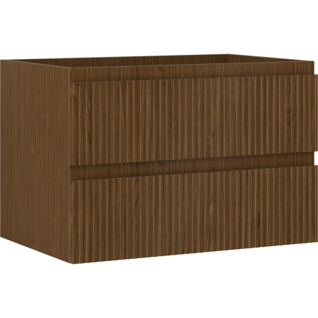 Mexen Rivel Badezimmerschrank Unterschrank 70 cm, 2 Schubladen, geriffelt, Nussbaum - 91A20-07047-2-BFF86