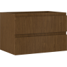 Mexen Rivel Badezimmerschrank Unterschrank 70 cm, 2 Schubladen, geriffelt, Nussbaum - 91A20-07047-2-BFF86