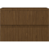 Mexen Rivel Badezimmerschrank Unterschrank 70 cm, 2 Schubladen, geriffelt, Nussbaum - 91A20-07047-2-BFF86