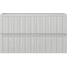 Mexen Rivel Badezimmerschrank für Waschbecken 80 cm, 2 Schubladen, geriffelt, grau matt - 91A20-08047-2-BFF62