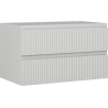 Mexen Rivel Badezimmerschrank für Waschbecken 80 cm, 2 Schubladen, geriffelt, grau matt - 91A20-08047-2-BFF62