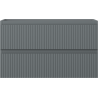 Mexen Rivel Badezimmerunterschrank 80 cm, 2 Schubladen, gerillt, Graphit Matt - 91A20-08047-2-BFF66