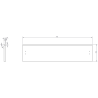 Mexen Rivel Badezimmerunterschrank 80 cm, 2 Schubladen, geriffelt, schwarz matt - 91A20-08047-2-BFF71