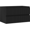 Mexen Rivel Badezimmerunterschrank 80 cm, 2 Schubladen, geriffelt, schwarz matt - 91A20-08047-2-BFF71