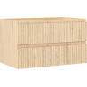 Mexen Rivel Badezimmerschrank unter Waschbecken 80 cm, 2 Schubladen, geriffelt, Eiche - 91A20-08047-2-BFF81
