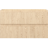 Mexen Rivel Badezimmerschrank unter Waschbecken 80 cm, 2 Schubladen, geriffelt, Eiche - 91A20-08047-2-BFF81