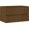 Mexen Rivel Badezimmerschrank unter Waschbecken 80 cm, 2 Schubladen, gerillt, Nussbaum - 91A20-08047-2-BFF86