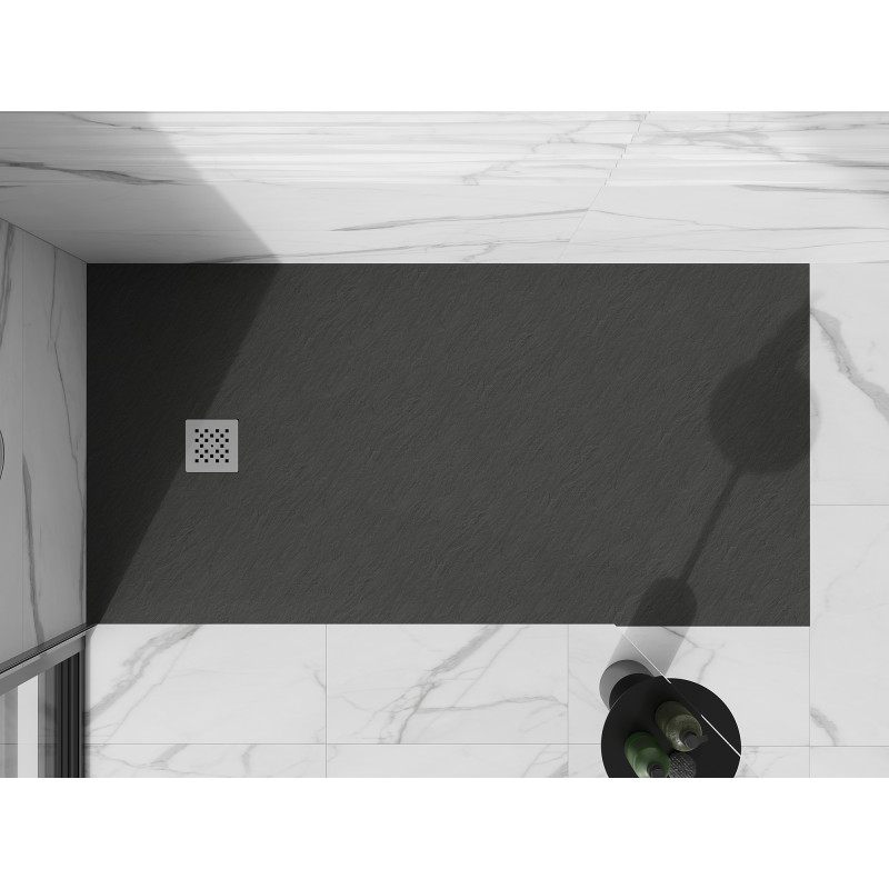 Mexen Stone+ Rechteckige Duschwanne aus Verbundwerkstoff 160 x 100 cm, Anthrazit - 44711016