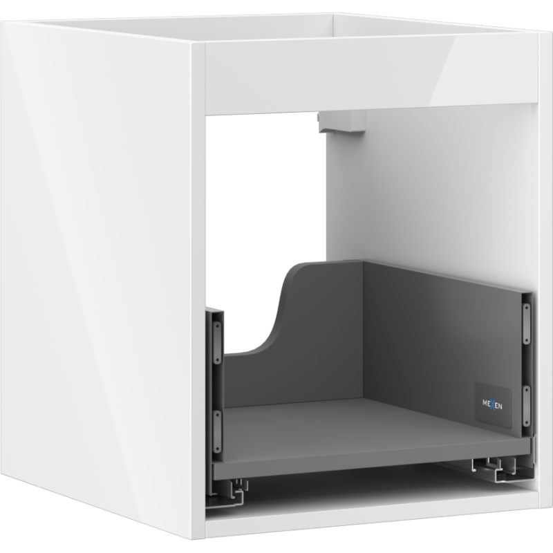 Mexen Box-A Korpus des Waschtischunterschranks 40 cm, 1 Schublade, Weiß Hochglanz - 91AX0-0400-470-1-00
