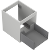 Mexen Box-A Korpus für Waschbeckenschrank 40 cm, 1 Schublade, graumatt - 91AX0-0400-470-1-62