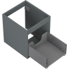 Mexen Box-A Unterschrank-Korpus 40 cm, 1 Schublade, mattem Graphit - 91AX0-0400-470-1-66