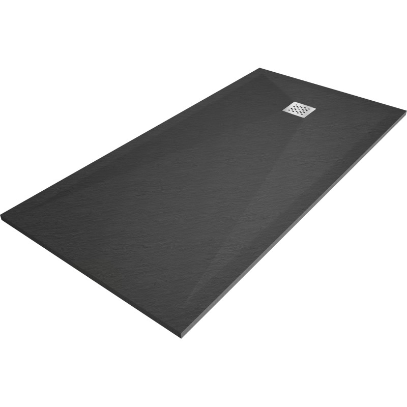 Mexen Stone+ rechteckige Verbund-Duschwanne 180 x 100 cm, Anthrazit - 44711018