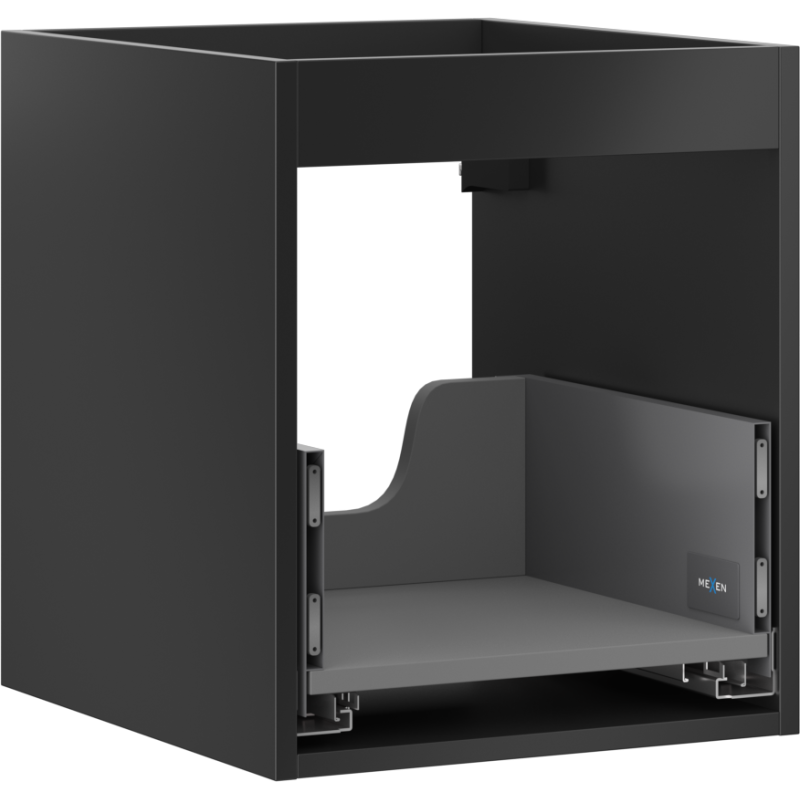 Mexen Box-A Korpus für Waschtischunterschrank 40 cm, 1 Schublade, Schwarz Matt - 91AX0-0400-470-1-71