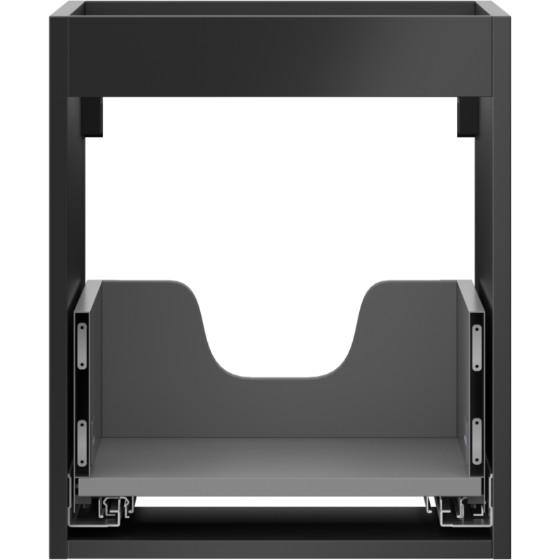 Mexen Box-A Korpus für Waschtischunterschrank 40 cm, 1 Schublade, Schwarz Matt - 91AX0-0400-470-1-71