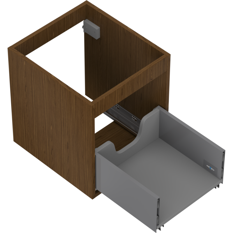 Mexen Box-A Korpus des Waschtischunterschranks 40 cm, 1 Schublade, Nuss - 91AX0-0400-470-1-86