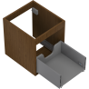 Mexen Box-A Korpus des Waschtischunterschranks 40 cm, 1 Schublade, Nuss - 91AX0-0400-470-1-86