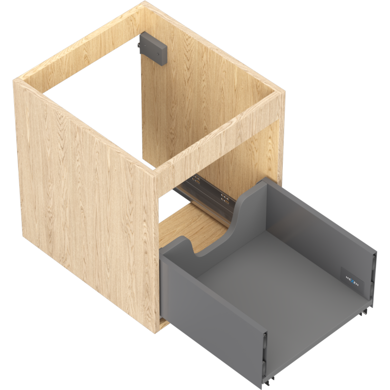 Mexen Box-A Korpus des Waschtischunterschranks 40 cm, 1 Schublade, Eiche - 91AX0-0400-470-1-81
