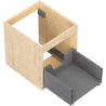 Mexen Box-A Korpus des Waschtischunterschranks 40 cm, 1 Schublade, Eiche - 91AX0-0400-470-1-81