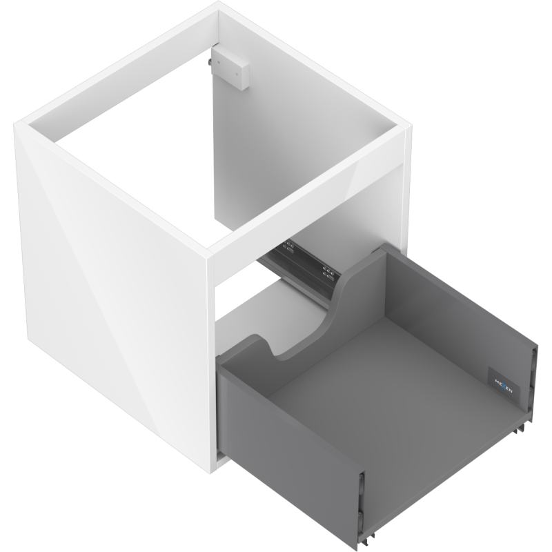 Mexen Box-A Korpus für Waschtischunterschrank 45 cm, 1 Schublade, weiß glänzend - 91AX0-0450-470-1-00