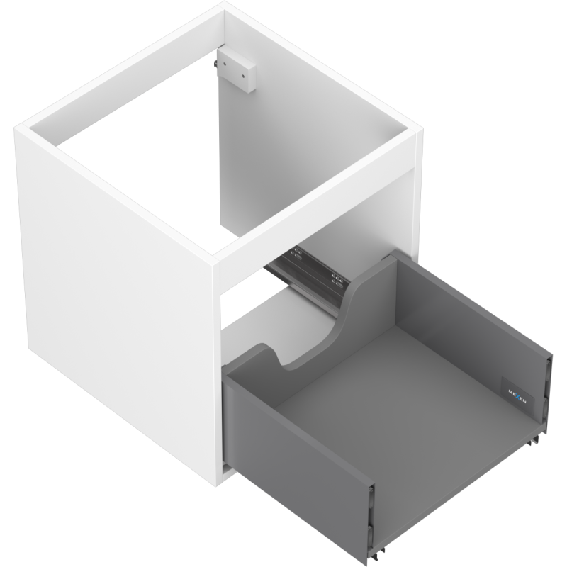 Mexen Box-A Schrankkörper für Waschtischunterschrank 45 cm, 1 Schublade, weiß matt - 91AX0-0450-470-1-01