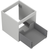 Mexen Box-A Korpus Waschtischunterschrank 45 cm, 1 Schublade, Grau Matt - 91AX0-0450-470-1-62