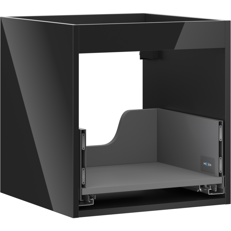 Mexen Box-A Schrankunterbau 45 cm, 1 Schublade, schwarzer Glanz - 91AX0-0450-470-1-70